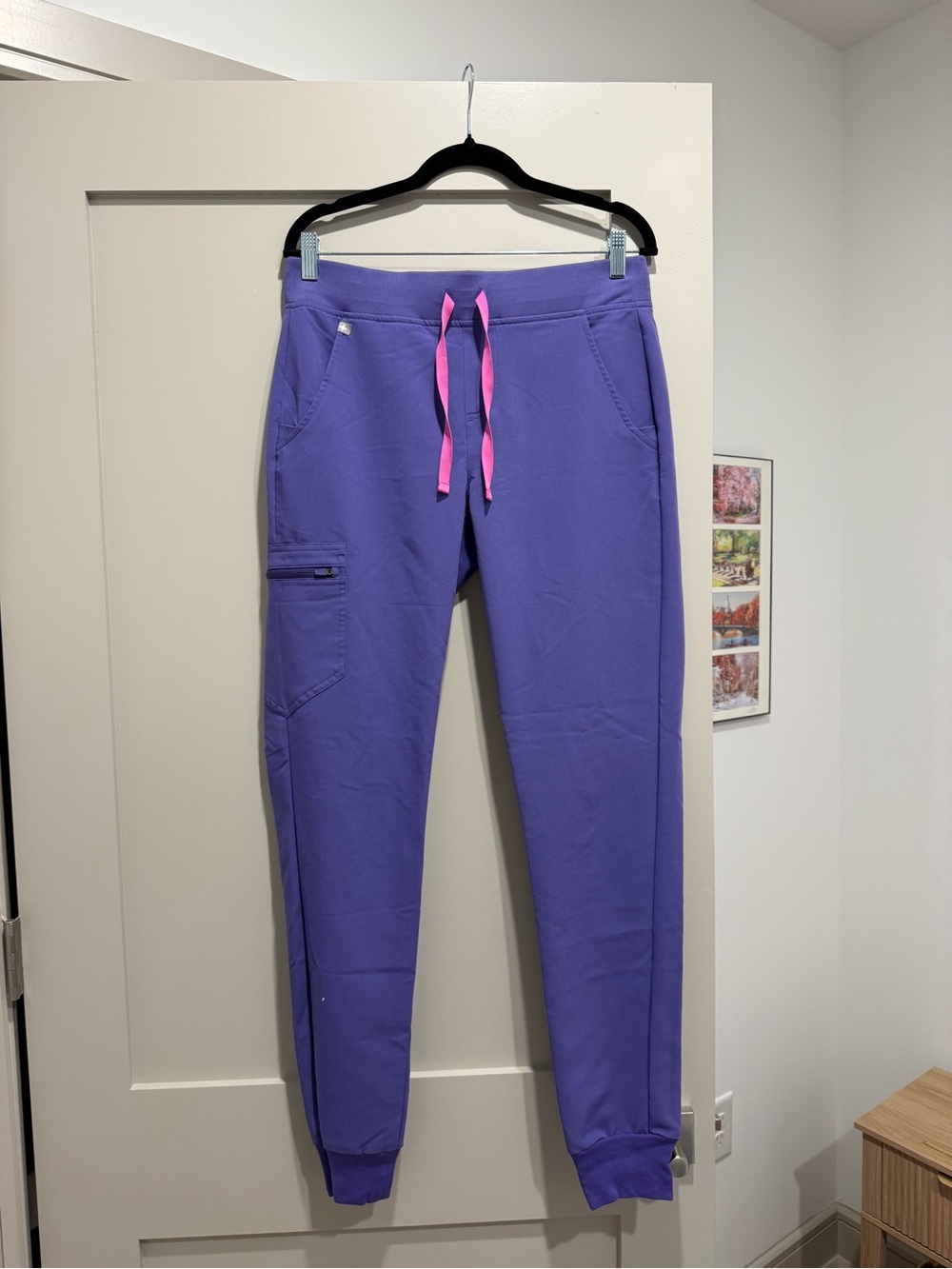 Women’s' Purple Jogger Pants with Pink Drawstring
